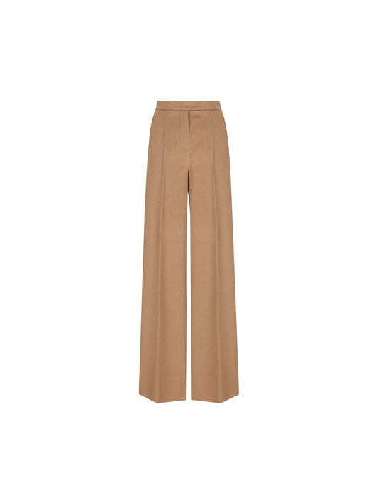 MAX MARA｜キャメル ワイドレッグ パンツ