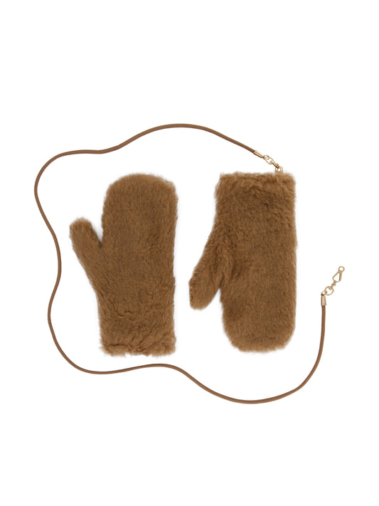MAX MARA｜Muffole Teddy in Cammello e Seta
