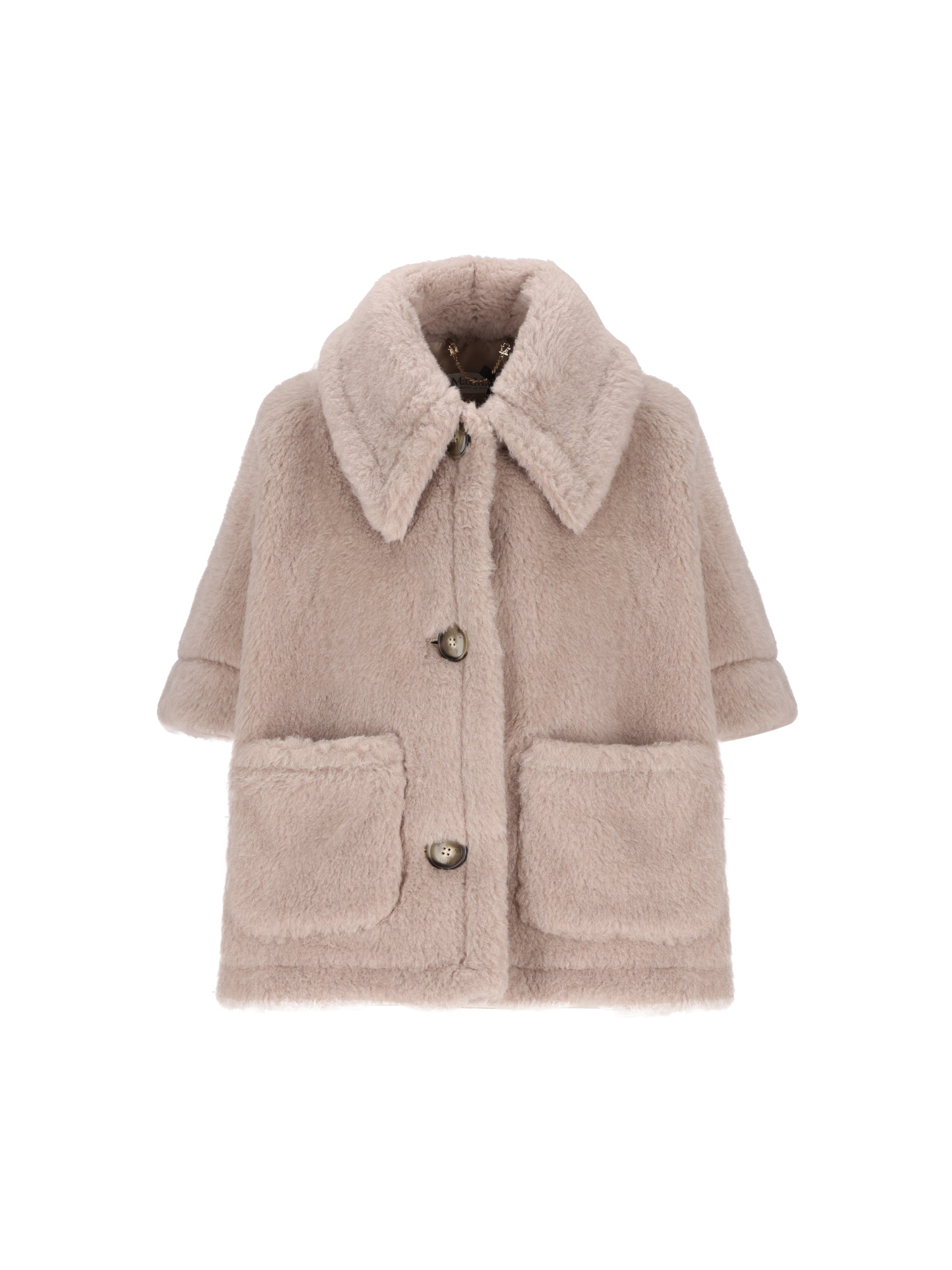 MAX MARA｜Cappa boxy in Teddy di alpaca e lana 