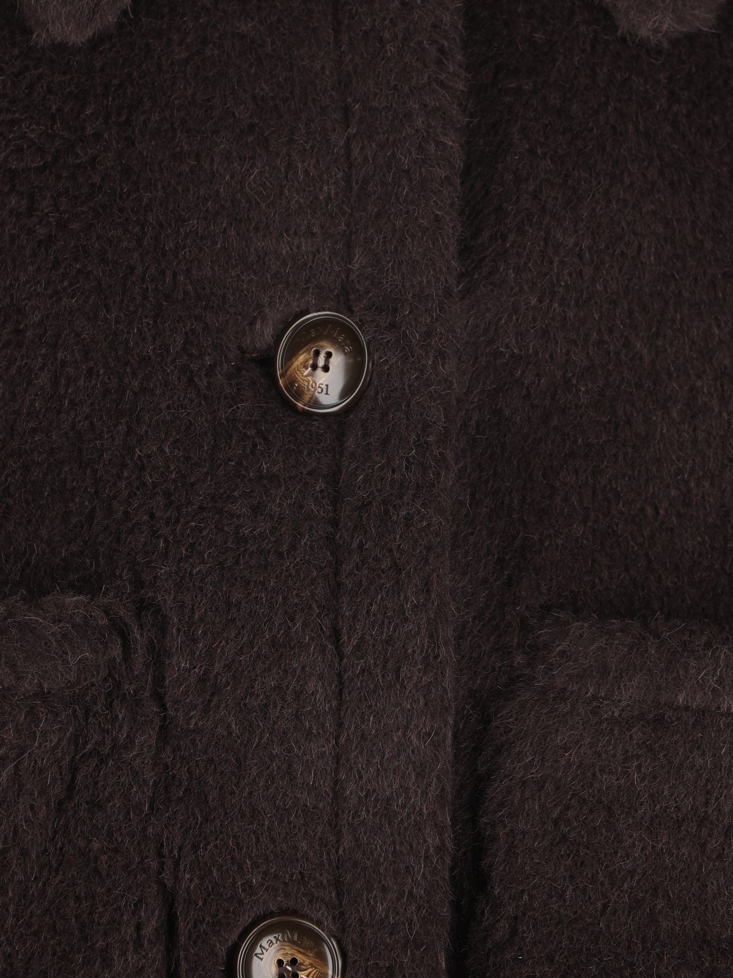 MAX MARA｜Cappa boxy in Teddy di alpaca e lana 画像3