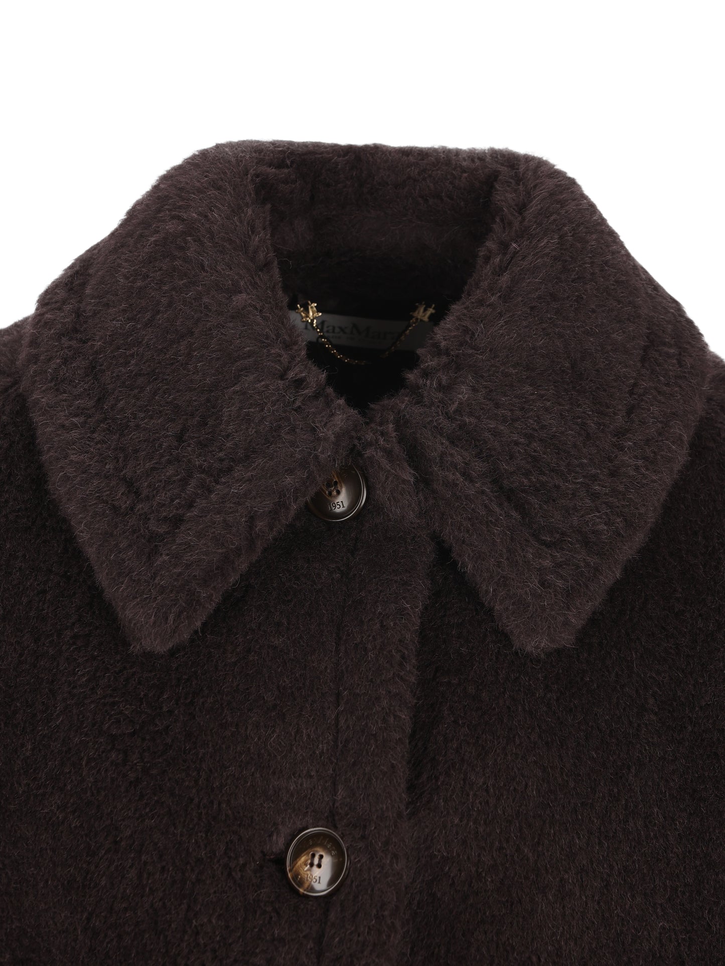 MAX MARA｜Cappa boxy in Teddy di alpaca e lana 画像4