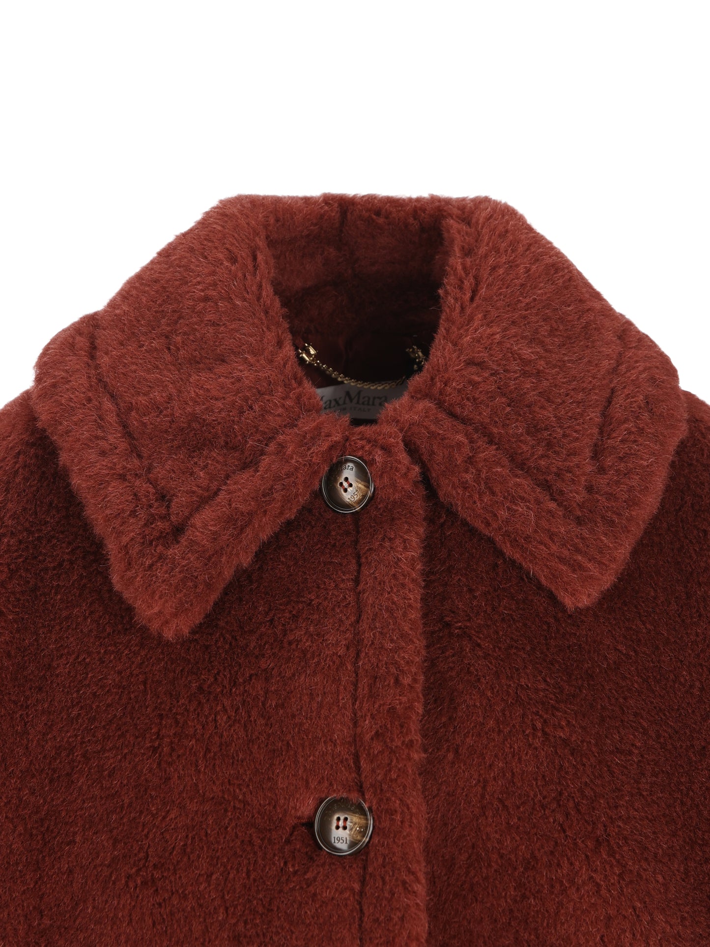 MAX MARA｜Cappa boxy in Teddy di alpaca e lana 画像3